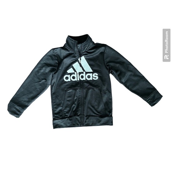 Adidas‎ Sweatshirt Youth Small Full Zip Hoodie Fleece Jacket - Picture 1 of 6